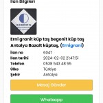 ERNİ GRANİT KÜPTAŞ BEGONİT KÜPTAŞ DOĞAL BAZALT KÜP